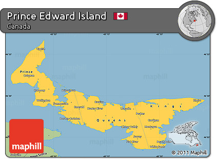 Savanna Style Simple Map of Prince Edward Island