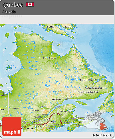 Physical 3D Map of Quebec