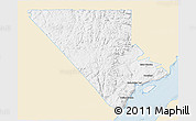 Classic Style 3D Map of Charlevoix, single color outside