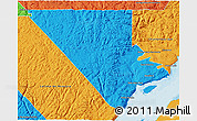Political 3D Map of Charlevoix