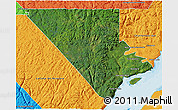 Satellite 3D Map of Charlevoix, political outside