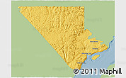 Savanna Style 3D Map of Charlevoix, single color outside
