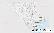 Silver Style 3D Map of Charlevoix, single color outside