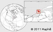 Blank Location Map of Charlevoix, highlighted parent region