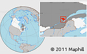 Gray Location Map of Charlevoix, highlighted country, highlighted parent region