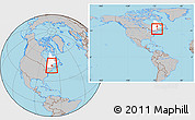 Gray Location Map of Charlevoix, highlighted parent region, within the entire country