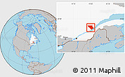Gray Location Map of Charlevoix, highlighted parent region