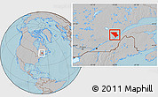 Gray Location Map of Charlevoix, hill shading