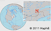 Gray Location Map of Charlevoix