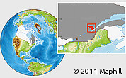 Physical Location Map of Charlevoix, highlighted country, highlighted parent region