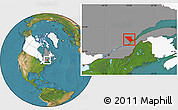 Satellite Location Map of Charlevoix, highlighted country, highlighted parent region