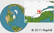 Satellite Location Map of Charlevoix, highlighted parent region