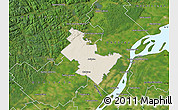 Shaded Relief Map of Joliette, satellite outside