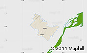 Shaded Relief Map of Joliette, single color outside