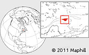 Blank Location Map of La Haute-Gaspésie