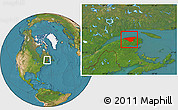 Satellite Location Map of La Haute-Gaspésie