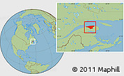 Savanna Style Location Map of La Haute-Gaspésie