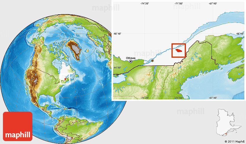 Physical Location Map of La NouvelleBeauce, highlighted parent region