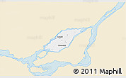 Classic Style 3D Map of Laval, single color outside