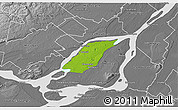 Physical 3D Map of Laval, desaturated