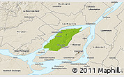 Physical 3D Map of Laval, shaded relief outside