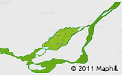 Physical 3D Map of Laval, single color outside