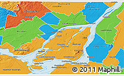 Political 3D Map of Laval