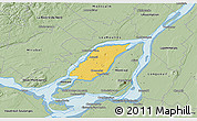 Savanna Style 3D Map of Laval