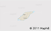 Shaded Relief 3D Map of Laval, cropped outside
