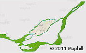 Shaded Relief 3D Map of Laval, single color outside