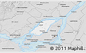 Silver Style 3D Map of Laval