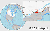 Gray Location Map of Laval, highlighted country