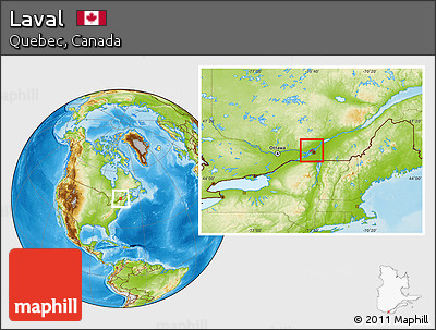 Physical Location Map of Laval