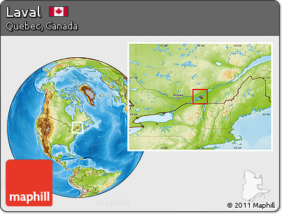 Physical Location Map of Laval