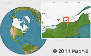 Satellite Location Map of Laval, highlighted country