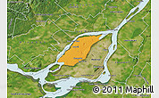 Political Map of Laval, satellite outside