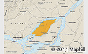 Political Map of Laval, shaded relief outside