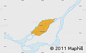 Political Map of Laval, single color outside