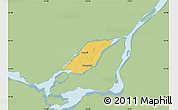 Savanna Style Map of Laval, single color outside