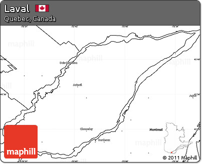 Blank Simple Map of Laval