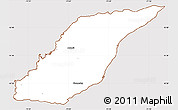 Classic Style Simple Map of Laval, cropped outside