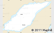 Classic Style Simple Map of Laval, single color outside