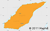 Political Simple Map of Laval, single color outside