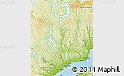 Physical Map of Manicouagan