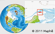 Physical Location Map of Matane, highlighted country