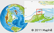 Physical Location Map of Matane, highlighted parent region