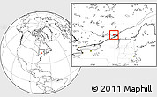 Blank Location Map of Mirabel