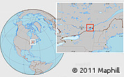 Gray Location Map of Mirabel