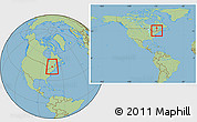 Savanna Style Location Map of Mirabel, within the entire country