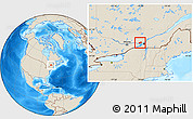 Shaded Relief Location Map of Mirabel